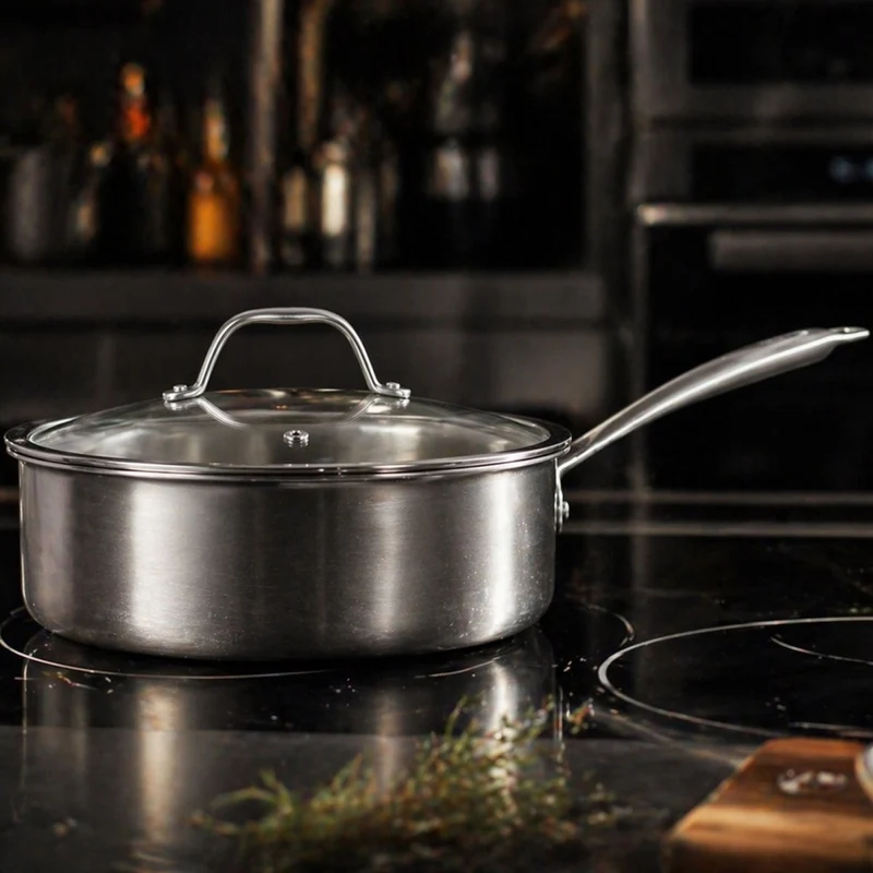 Sauteuse Triply en acier inoxydable triple couche 24 cm 🇫🇷