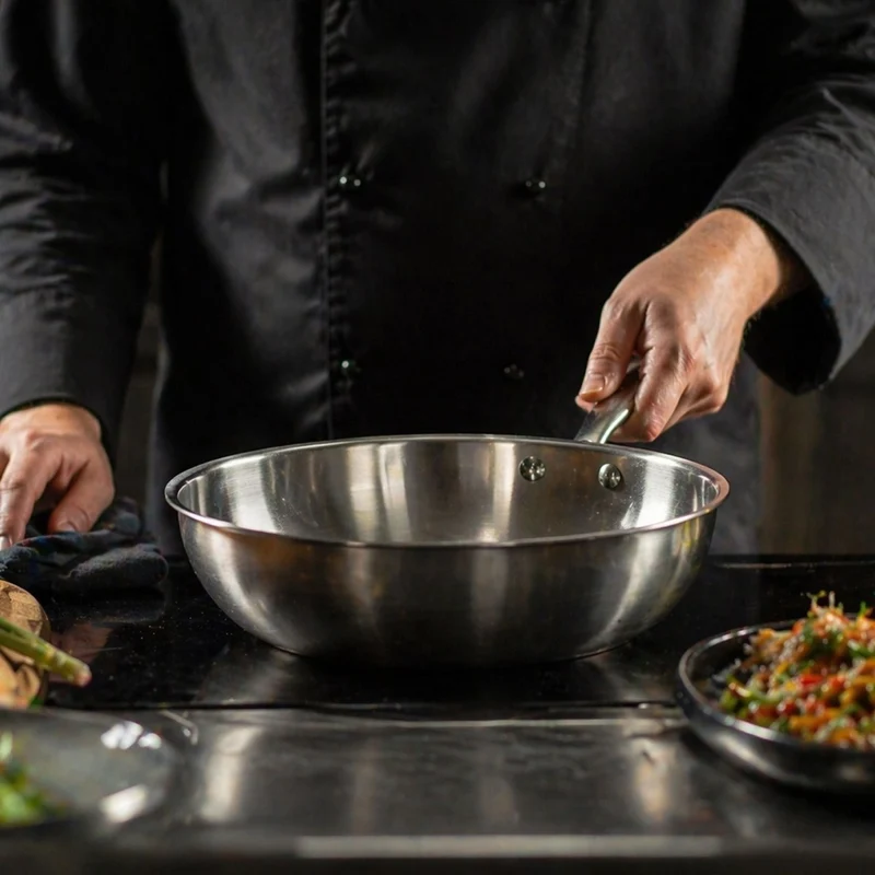 Wok Triply en acier inoxydable triple couche 24 cm 🇫🇷