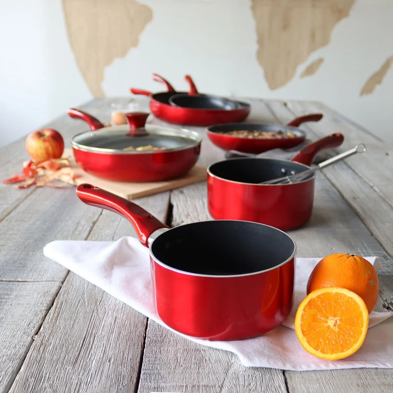 Set de 3 casseroles Cerise en aluminium 14/16/18 cm