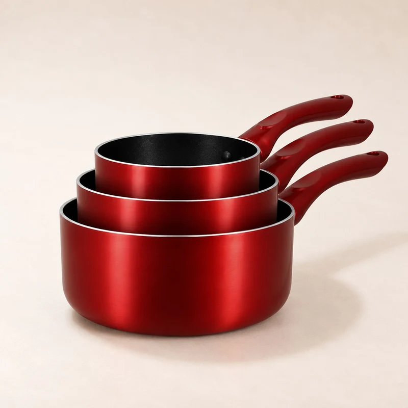 Set de 3 casseroles Cerise en aluminium 14/16/18 cm
