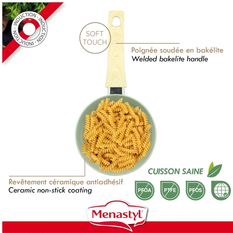 Set de 3 Casseroles Colorama 16/18/20 cm