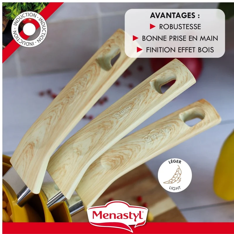 Set de 3 Casseroles Colorama 16/18/20 cm