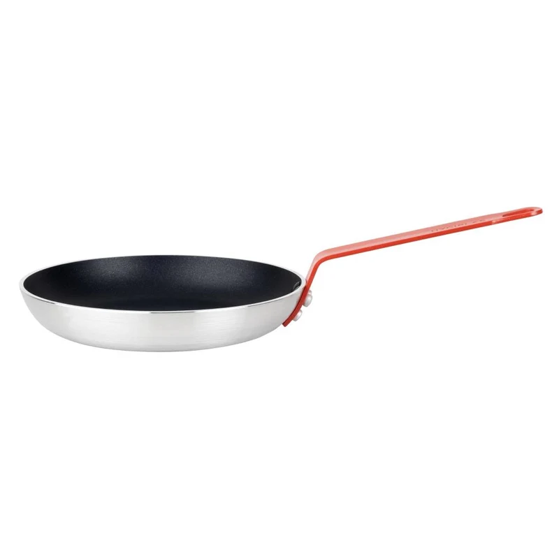Poêle en aluminium antiadhésive Hygiplas Teflon Platinum Plus avec poignée rouge 24cm