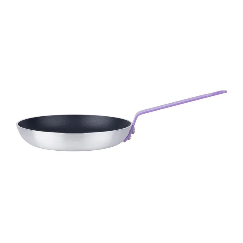 Poêle en aluminium antiadhésive Hygiplas Teflon Platinum Plus avec poignée violette 24cm