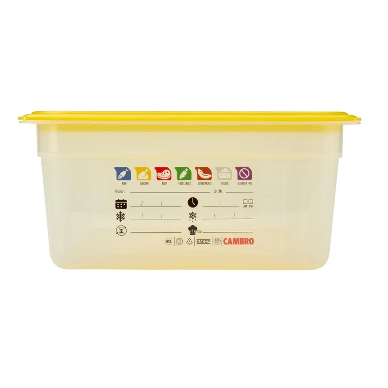 Bac en polypropylène Cambro Safetrak IML GN 1/1 150mm