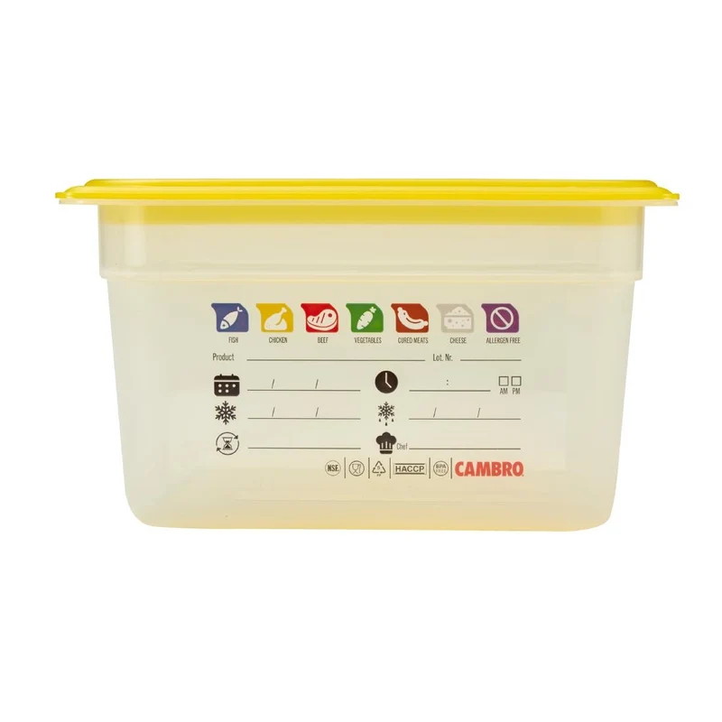 Bac en polypropylène Cambro Safetrak IML GN 1/2 150mm