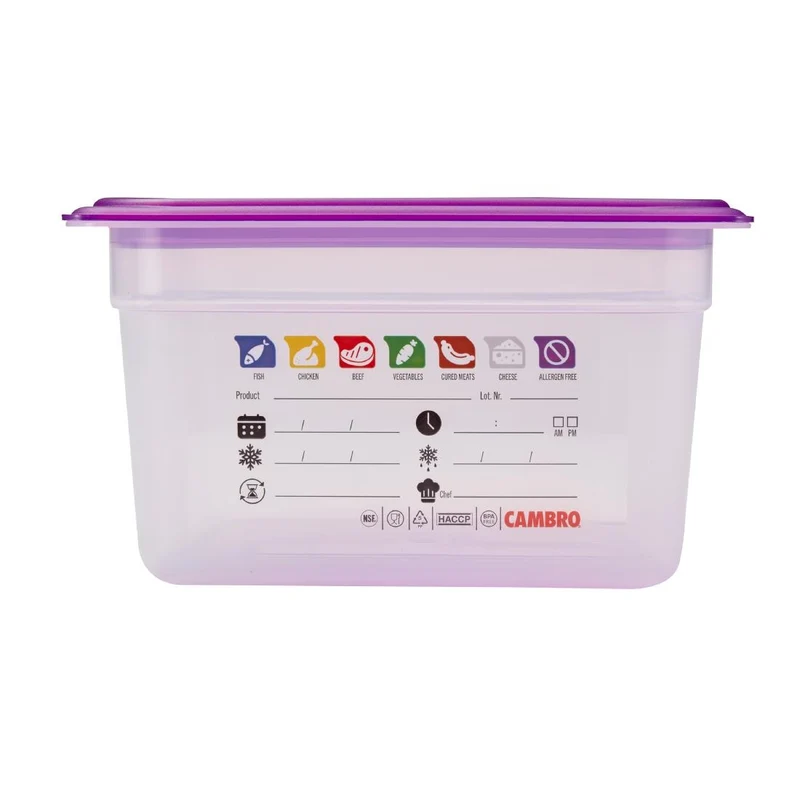 Bac en polypropylène Cambro Safetrak IML GN 1/2 150mm