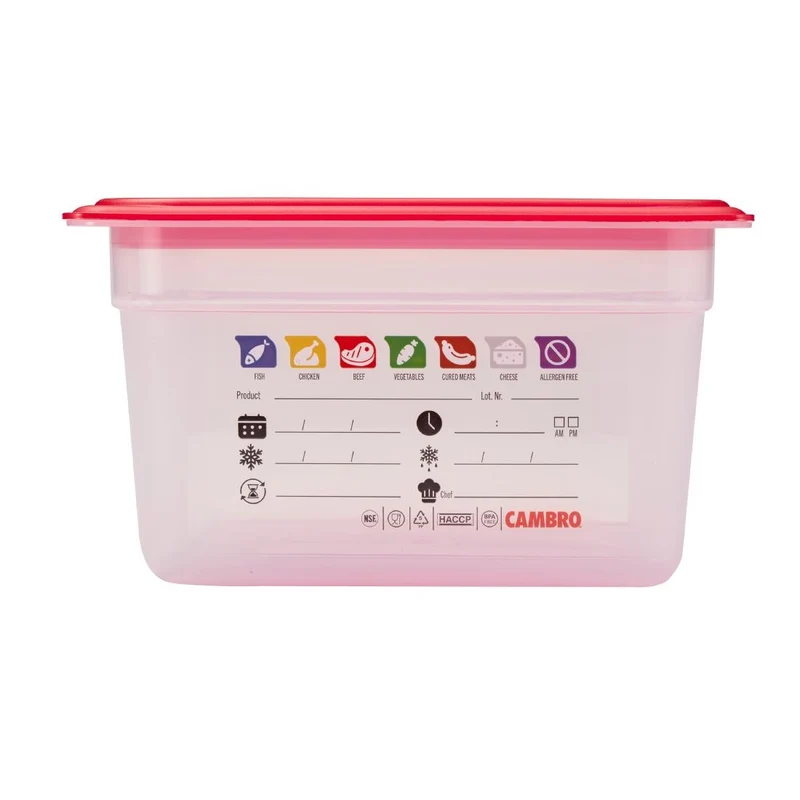 Bac en polypropylène Cambro Safetrak IML GN 1/2 150mm