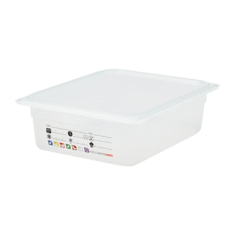 Bac en polypropylène Cambro Safetrak IML GN 1/2 100mm