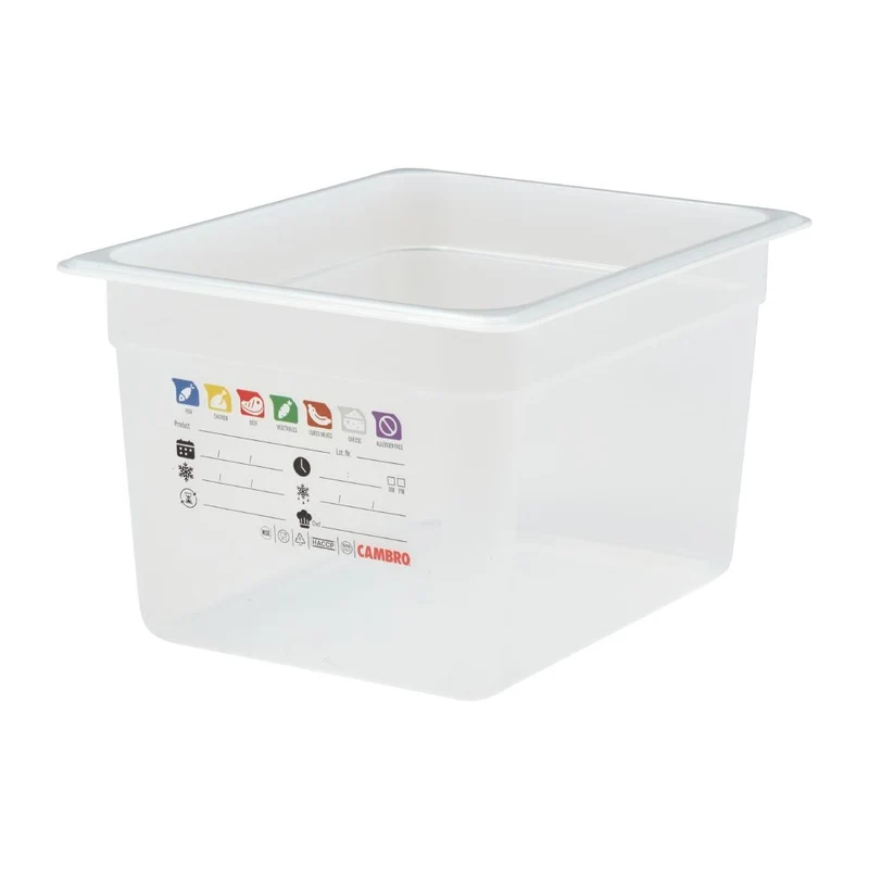 Bac en polypropylène Cambro Safetrak IML GN 1/2 200mm