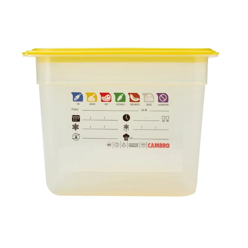 Bac en polypropylène Cambro Safetrak IML GN 1/2 200mm