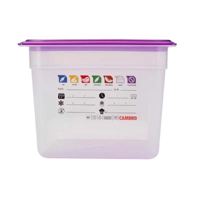 Bac en polypropylène Cambro Safetrak IML GN 1/2 200mm
