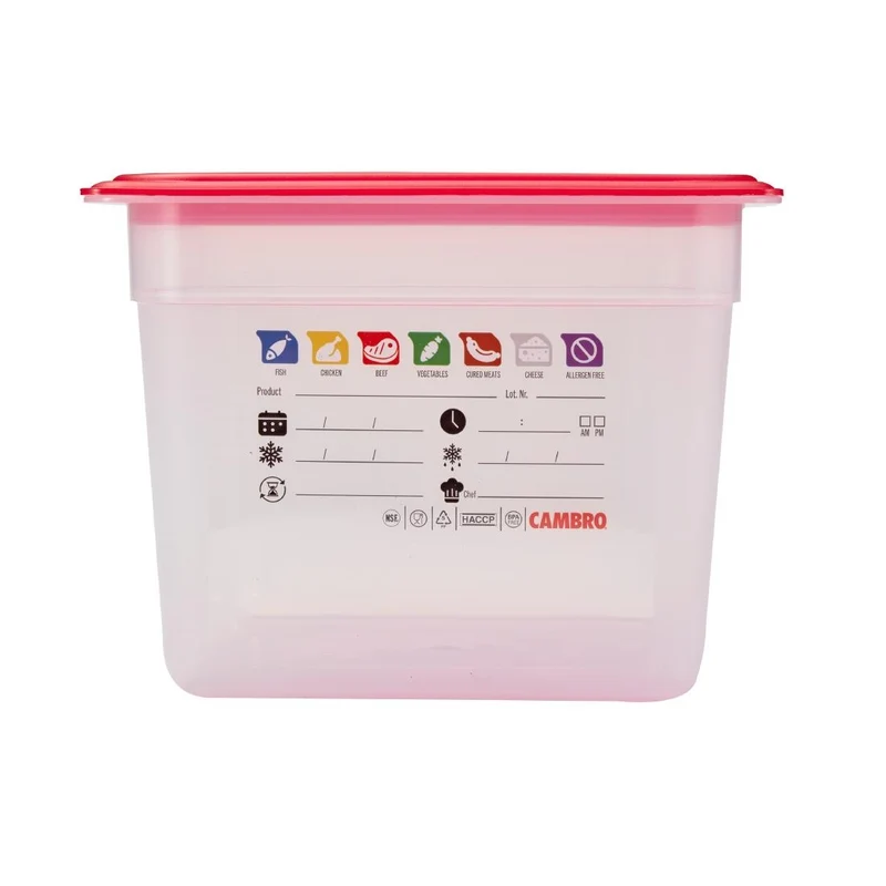 Bac en polypropylène Cambro Safetrak IML GN 1/2 200mm