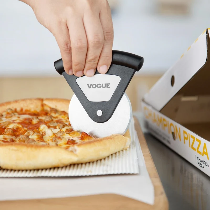 Roulette à pizza en inox Vogue noir