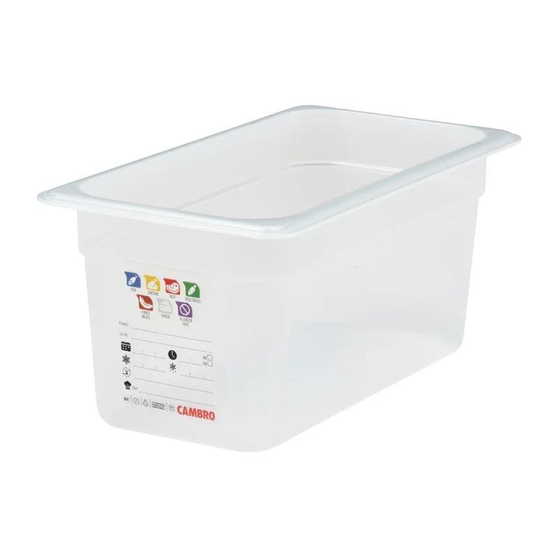 Bac en polypropylène Cambro Safetrak IML GN 1/3 150mm