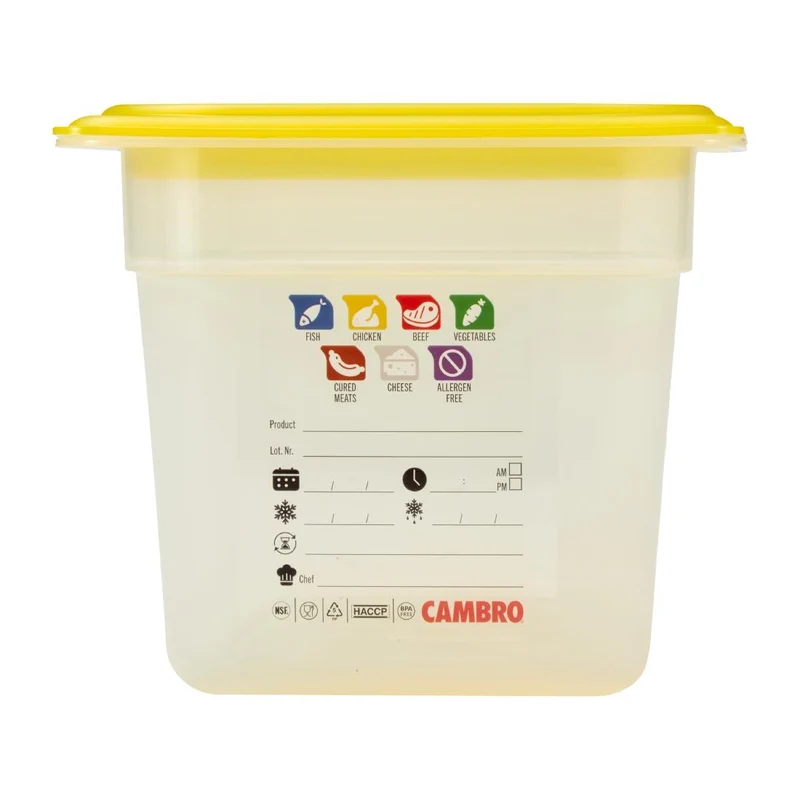 Bac en polypropylène Cambro Safetrak IML GN 1/3 150mm