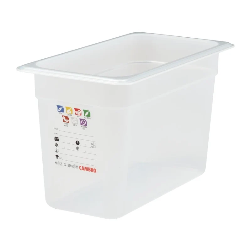 Bac en polypropylène Cambro Safetrak IML GN 1/3 200mm