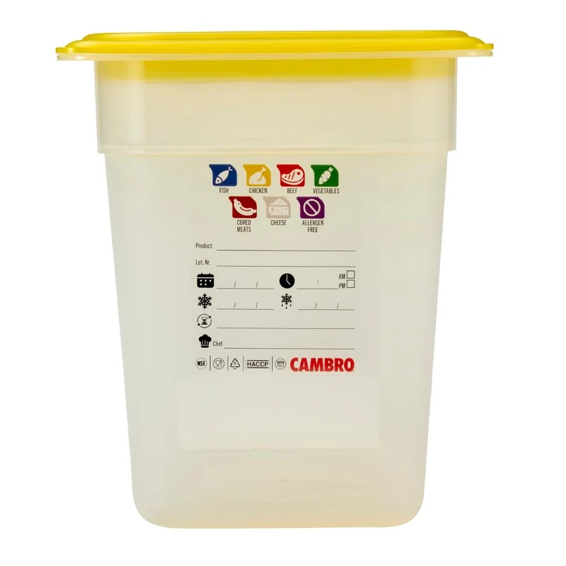 Bac en polypropylène Cambro Safetrak IML GN 1/3 200mm