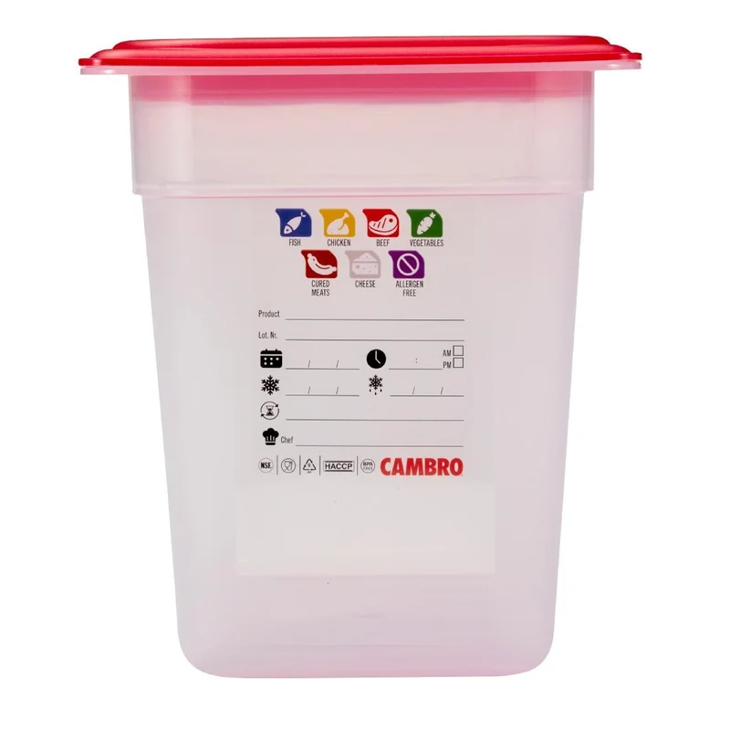 Bac en polypropylène Cambro Safetrak IML GN 1/3 200mm