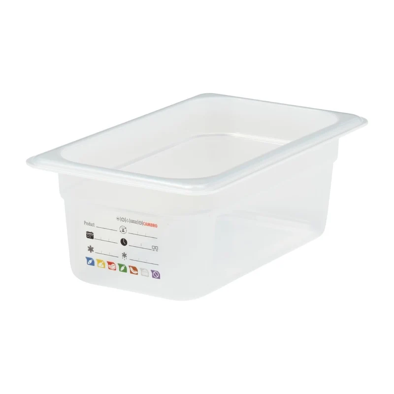 Bac en polypropylène Cambro Safetrak IML GN 1/4 100mm
