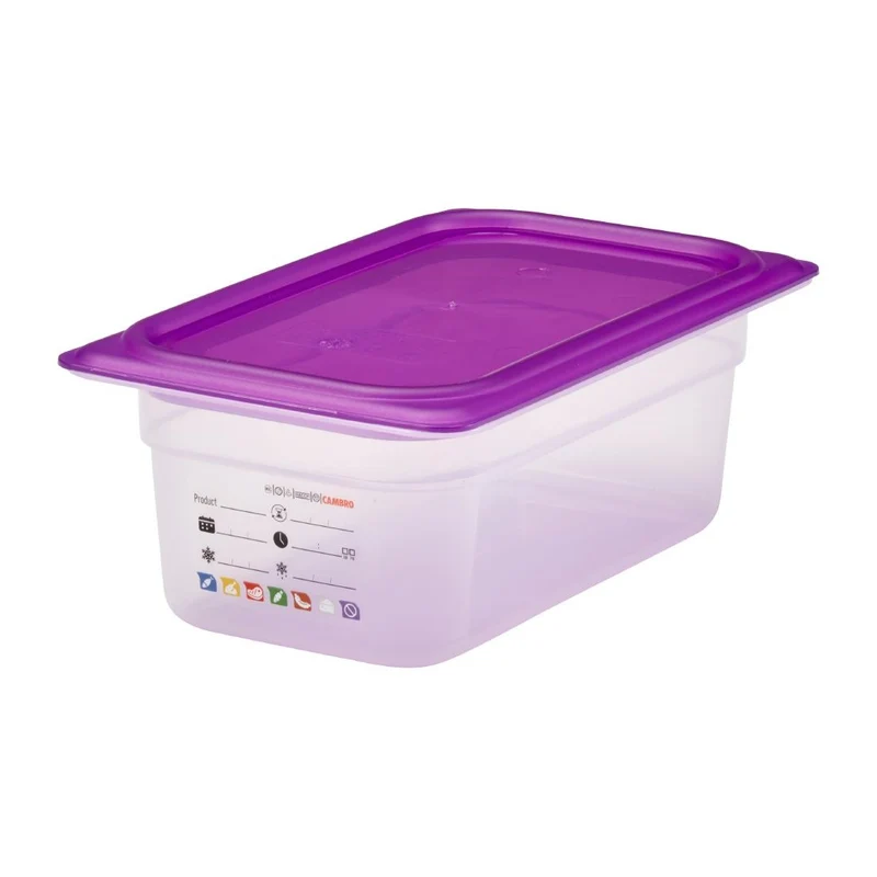Bac en polypropylène Cambro Safetrak IML GN 1/4 100mm