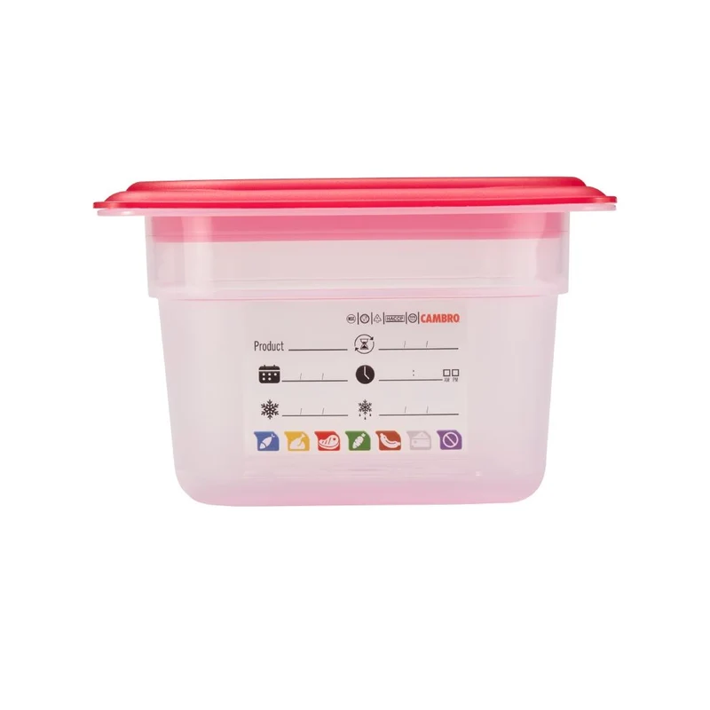 Bac en polypropylène Cambro Safetrak IML GN 1/4 100mm