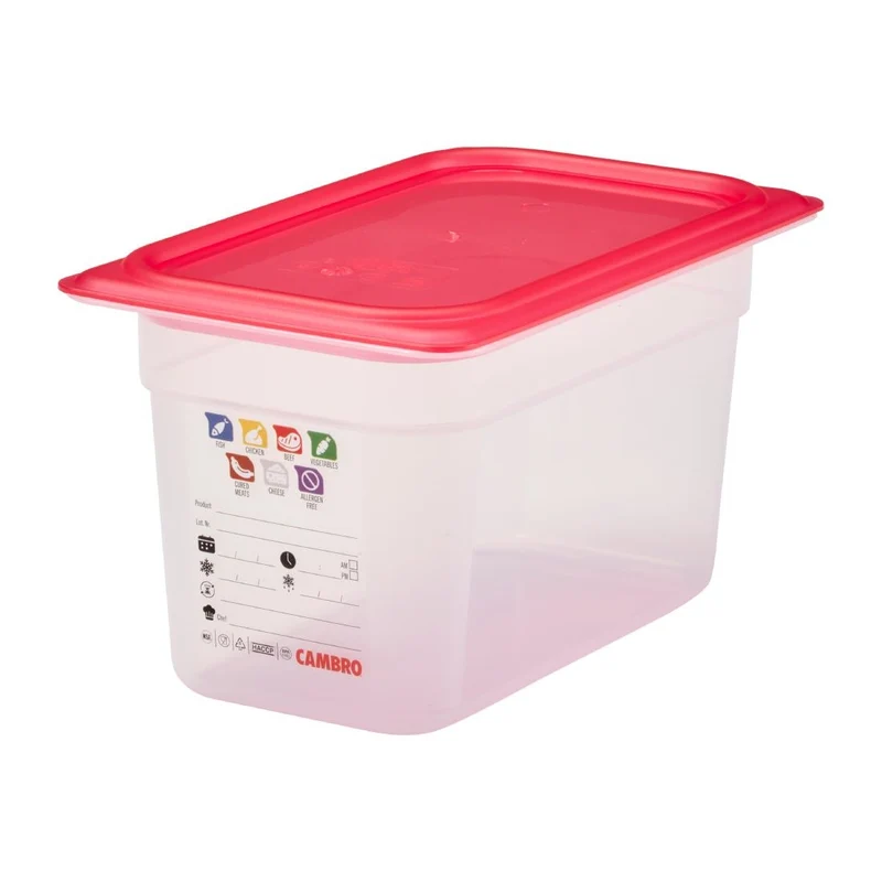 Bac en polypropylène Cambro Safetrak IML GN 1/4 150mm