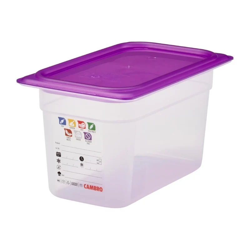 Bac en polypropylène Cambro Safetrak IML GN 1/4 150mm