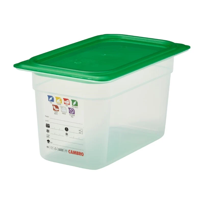 Bac en polypropylène Cambro Safetrak IML GN 1/4 150mm