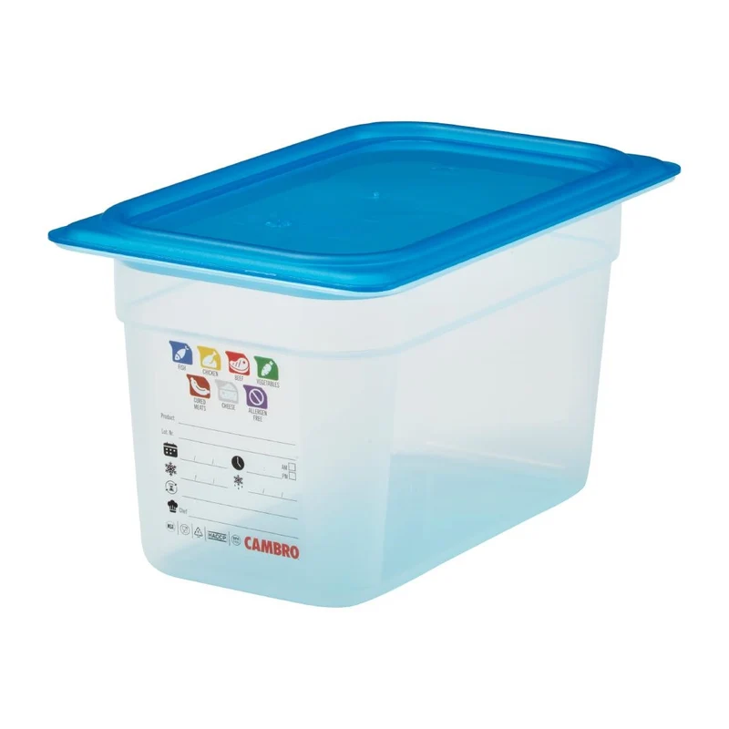 Bac en polypropylène Cambro Safetrak IML GN 1/4 150mm