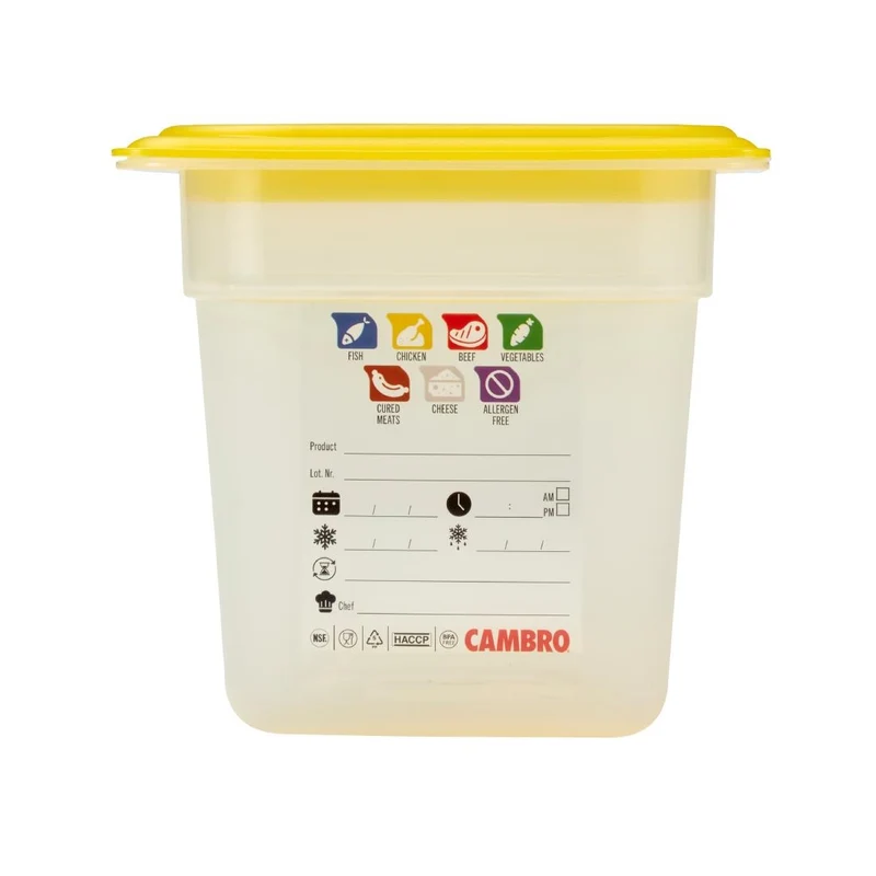Bac en polypropylène Cambro Safetrak IML GN 1/4 150mm