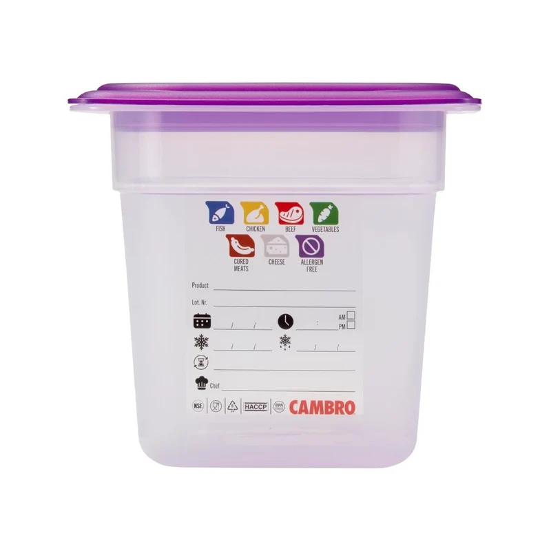 Bac en polypropylène Cambro Safetrak IML GN 1/4 150mm