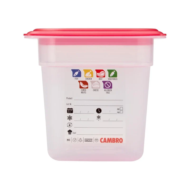 Bac en polypropylène Cambro Safetrak IML GN 1/4 150mm