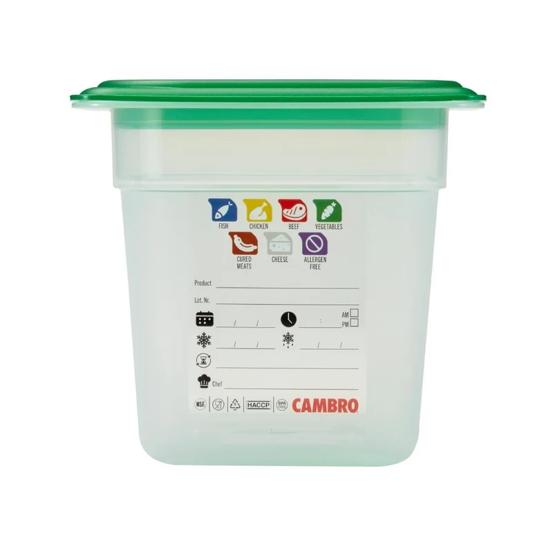 Bac en polypropylène Cambro Safetrak IML GN 1/4 150mm