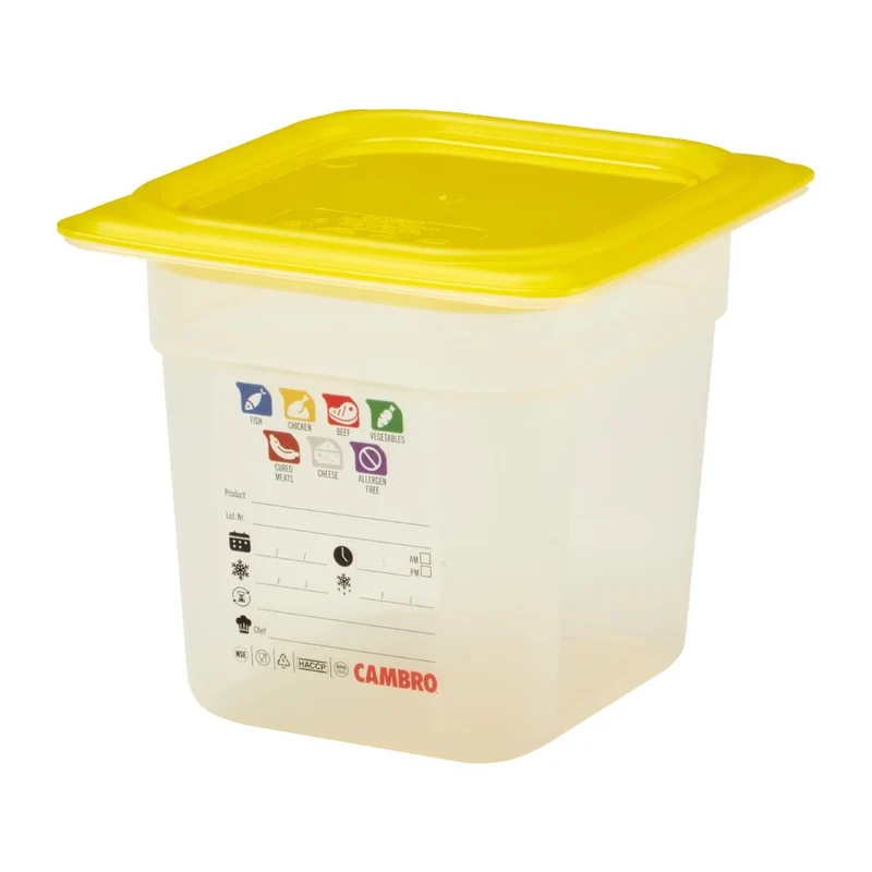 Bac en polypropylène Cambro Safetrak IML GN 1/6 150mm