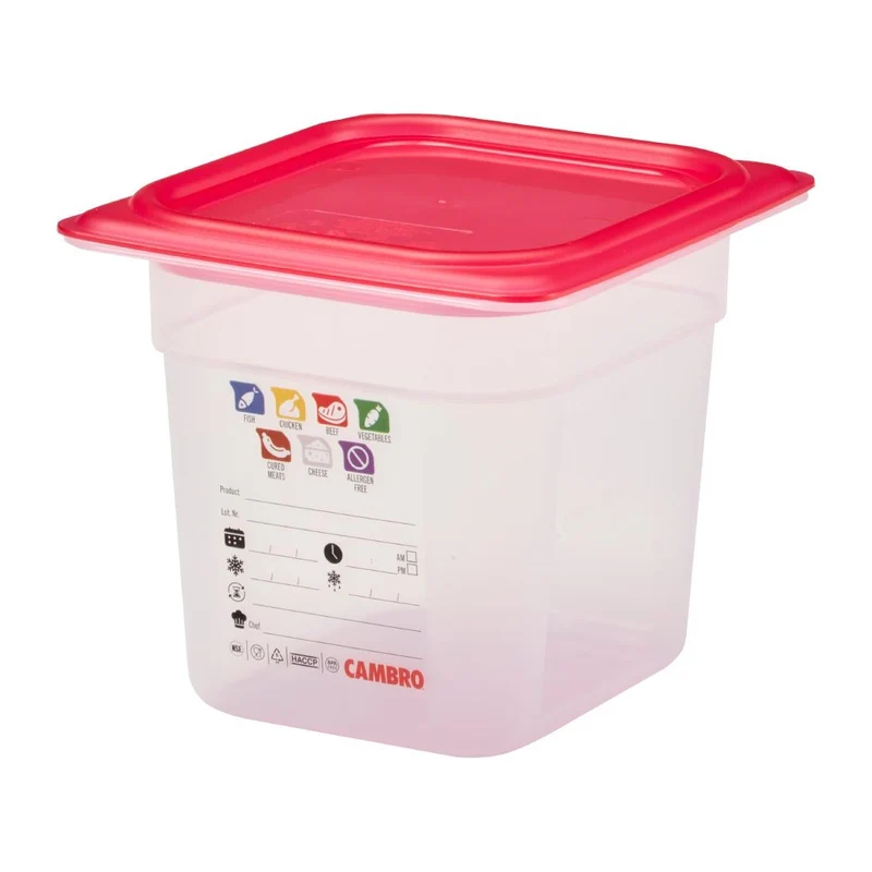 Bac en polypropylène Cambro Safetrak IML GN 1/6 150mm