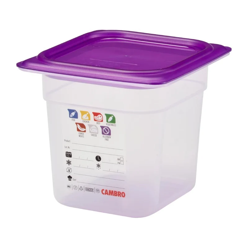 Bac en polypropylène Cambro Safetrak IML GN 1/6 150mm