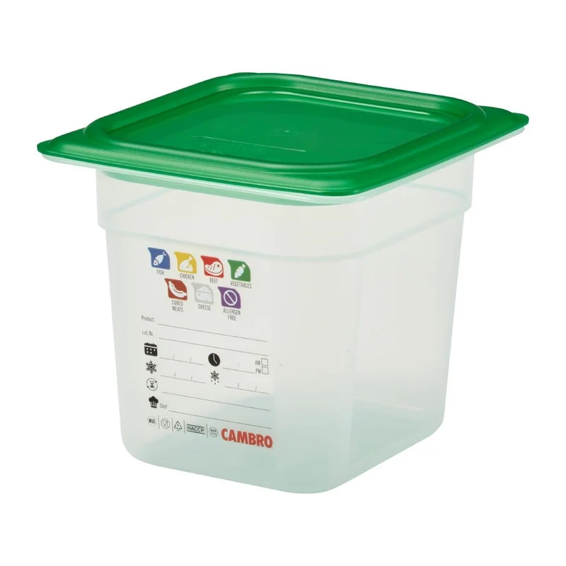 Bac en polypropylène Cambro Safetrak IML GN 1/6 150mm