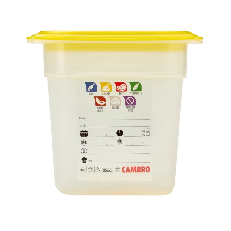 Bac en polypropylène Cambro Safetrak IML GN 1/6 150mm