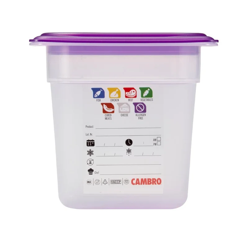 Bac en polypropylène Cambro Safetrak IML GN 1/6 150mm