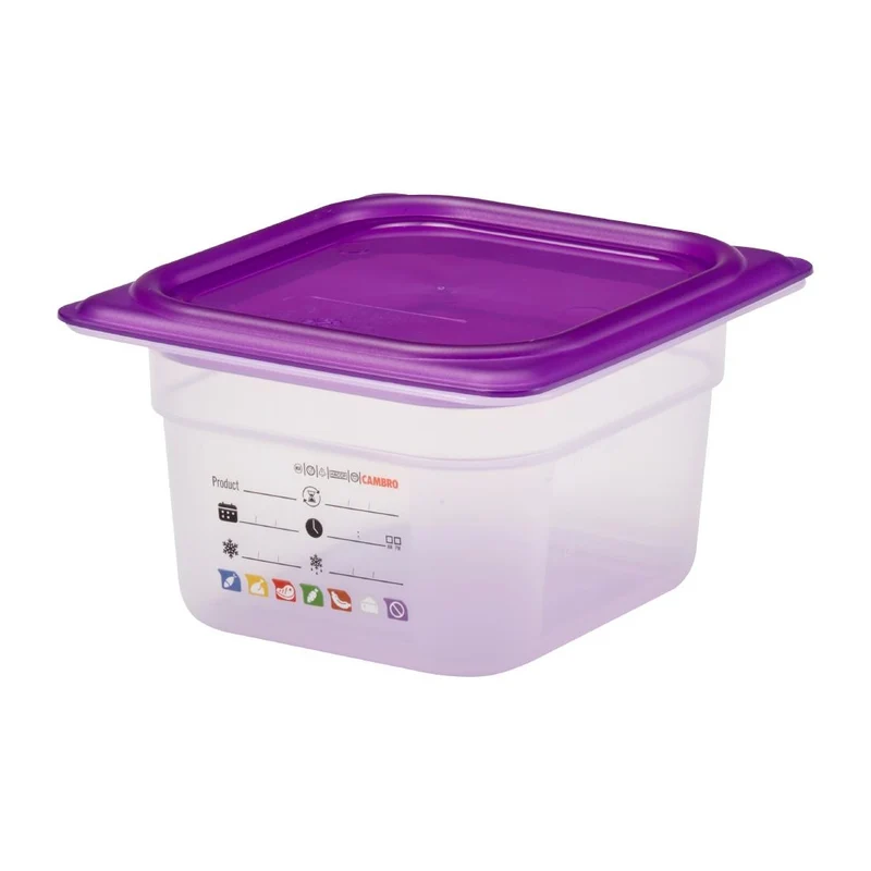 Bac en polypropylène Cambro Safetrak IML GN 1/6 100mm