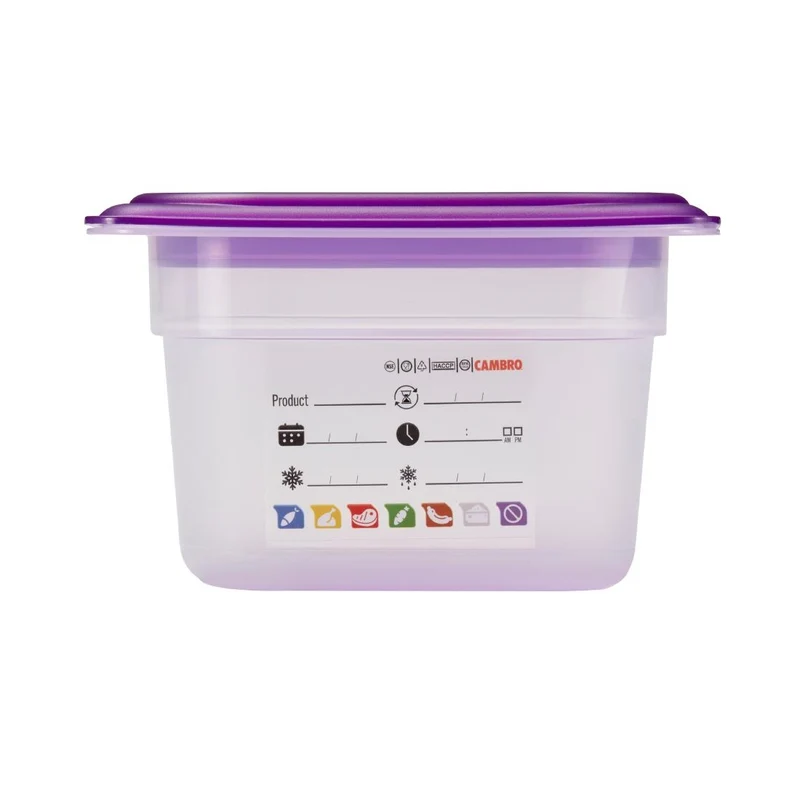 Bac en polypropylène Cambro Safetrak IML GN 1/6 100mm
