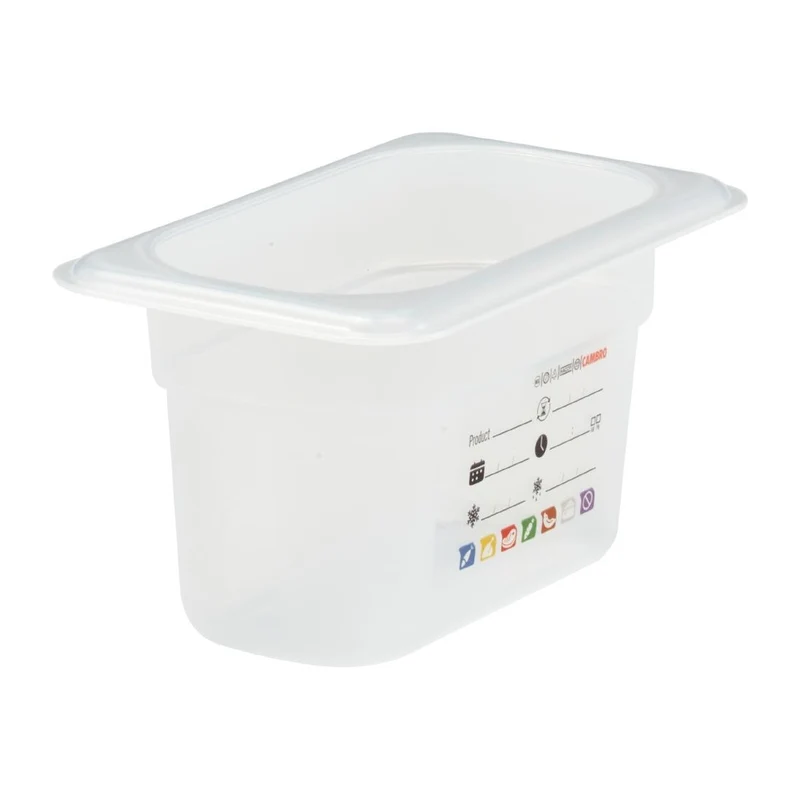 Bac en polypropylène Cambro Safetrak IML GN 1/9 100mm