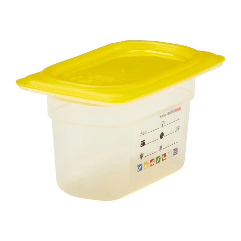 Bac en polypropylène Cambro Safetrak IML GN 1/9 100mm