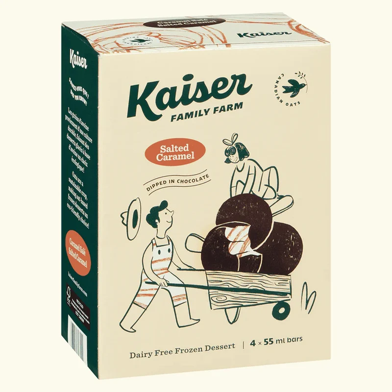 Barres glacées véganes caramel salé