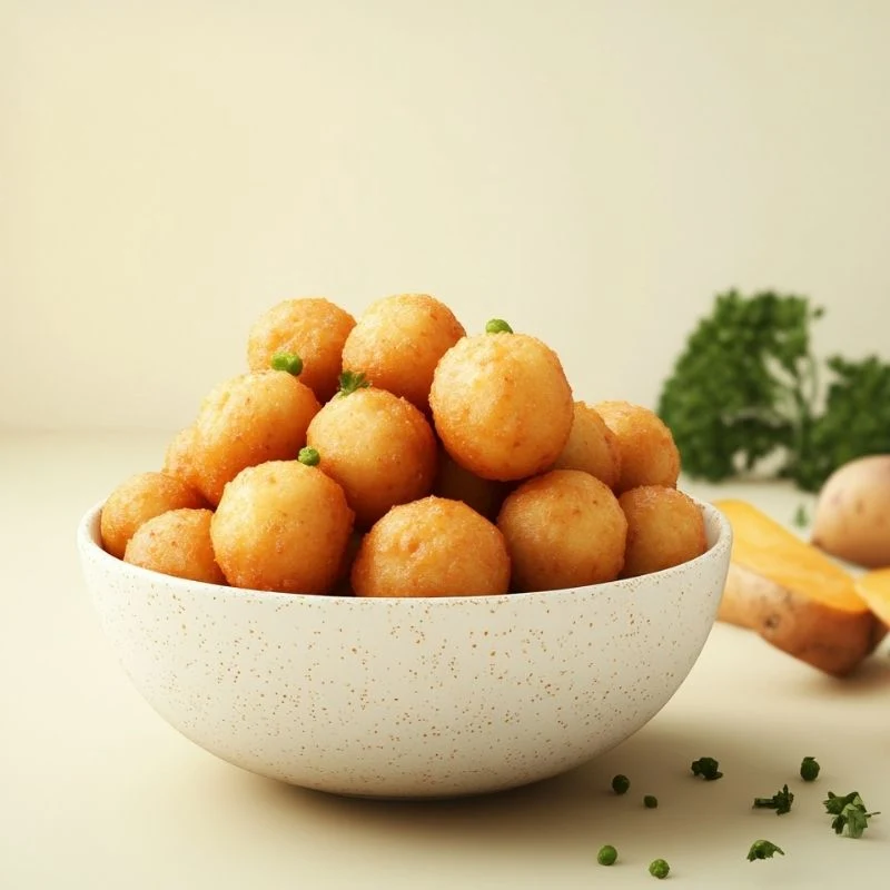Acras aux patates douces, panais et pomme de terre