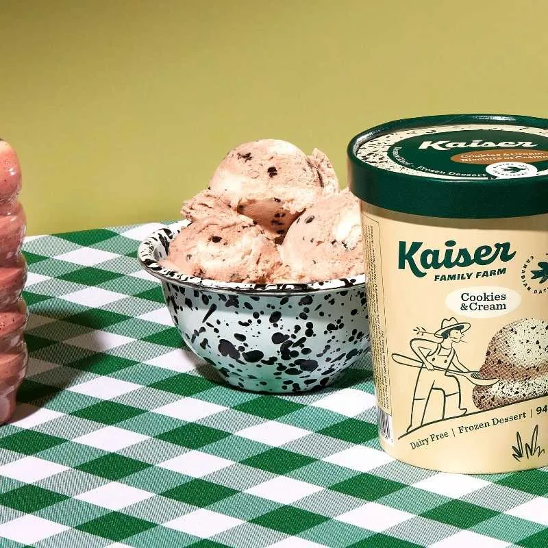 Crème glacée végane biscuits et crème