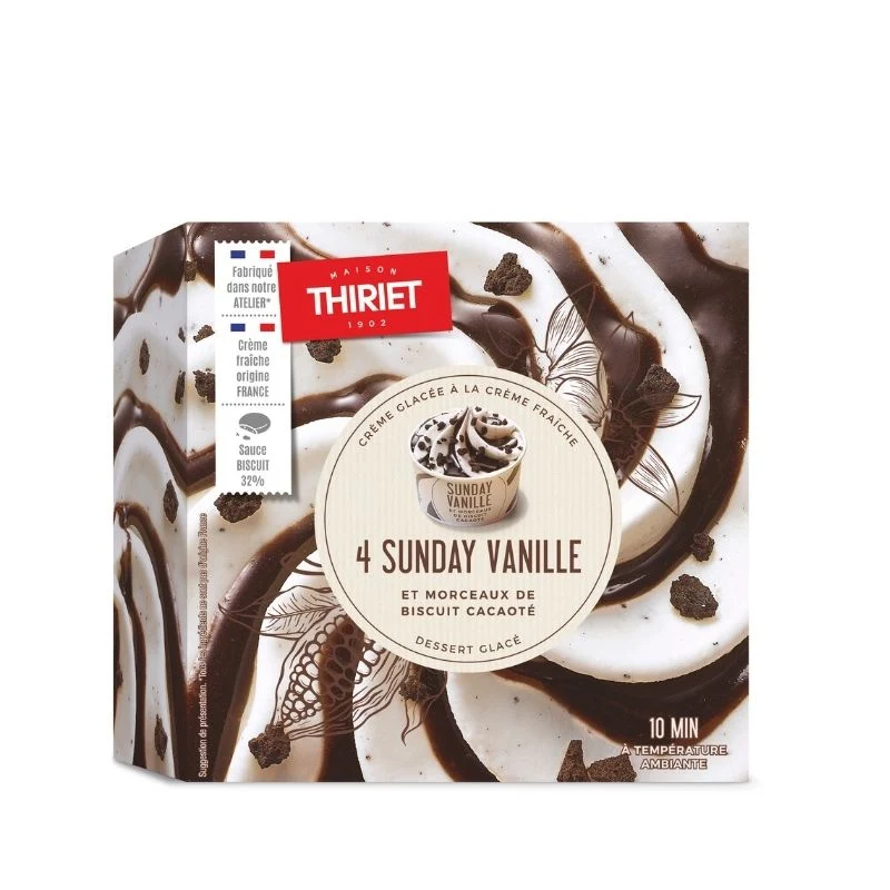 4 Sundae vanille & biscuits