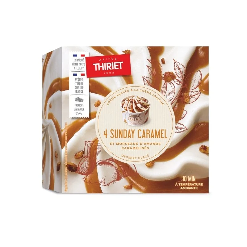 4 Sundae au caramel & amandes caramélisées