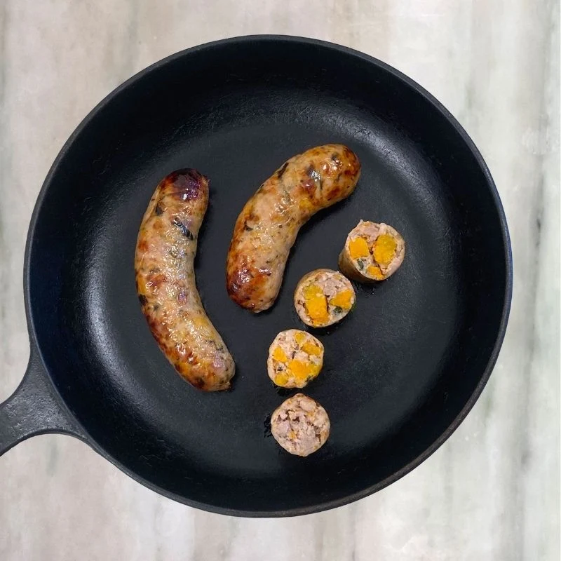3 Saucisses courge miel sauge (porc)